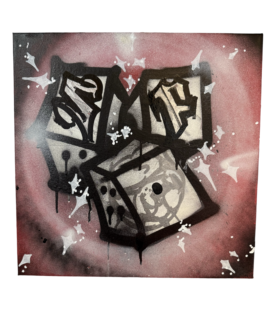 "Spraypainted Dice" Tagged by Guez