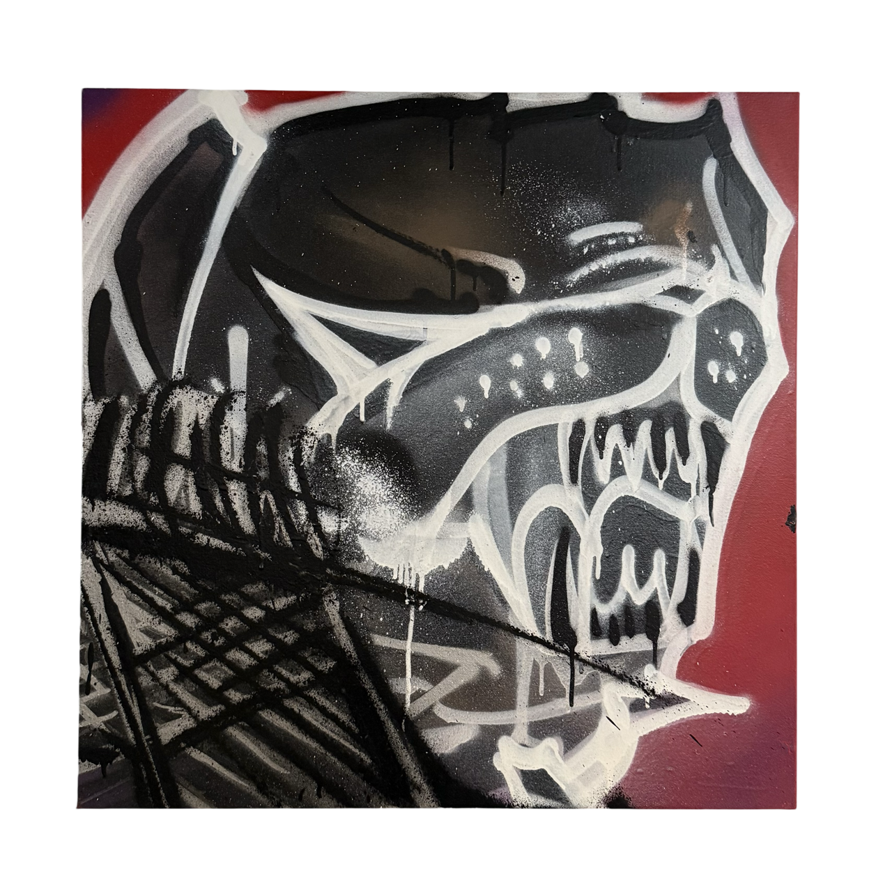 "Spraypainted Barbwired Dawg" Tagged by Guez