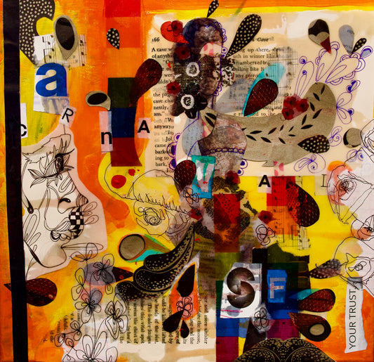 "Orange Collage" Adrianna Barrera Original
