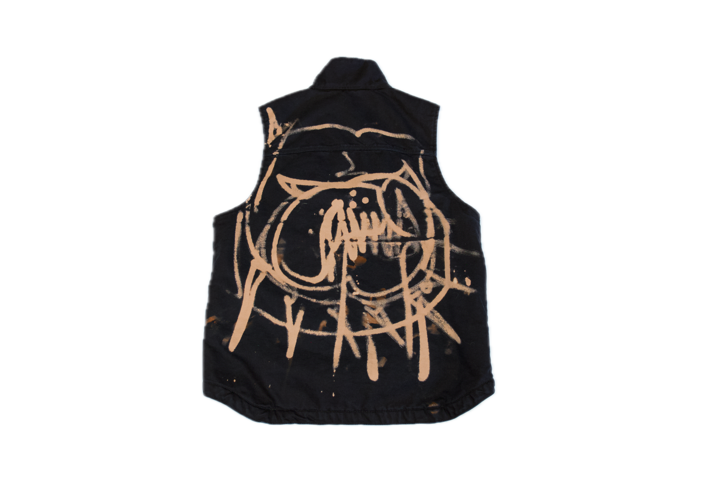 Sleeveless Rugged Outwear Vest rizzed by Guez - Flames / Dawg - Adults Extra Large