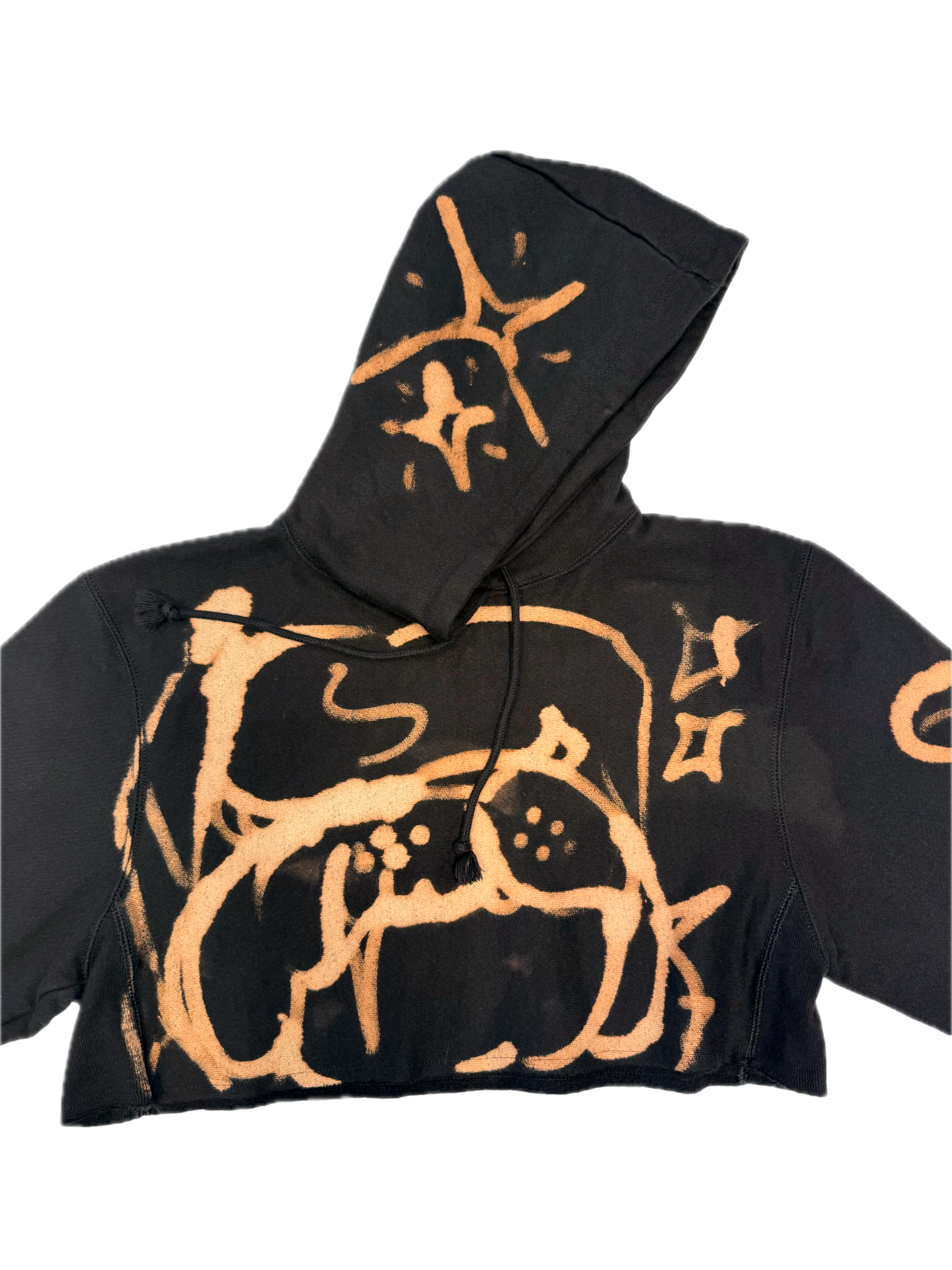 Crop top Hoodie Rizzed by Guez -Sparkle/Dog (S)