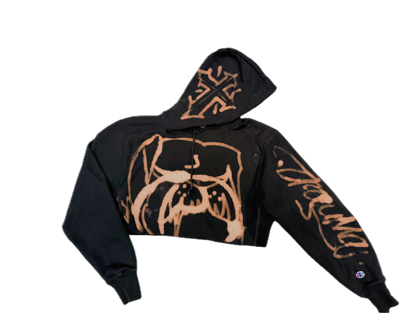 Crop Top Hoodie rizzed by Guez - Dawg/Cross - (S)