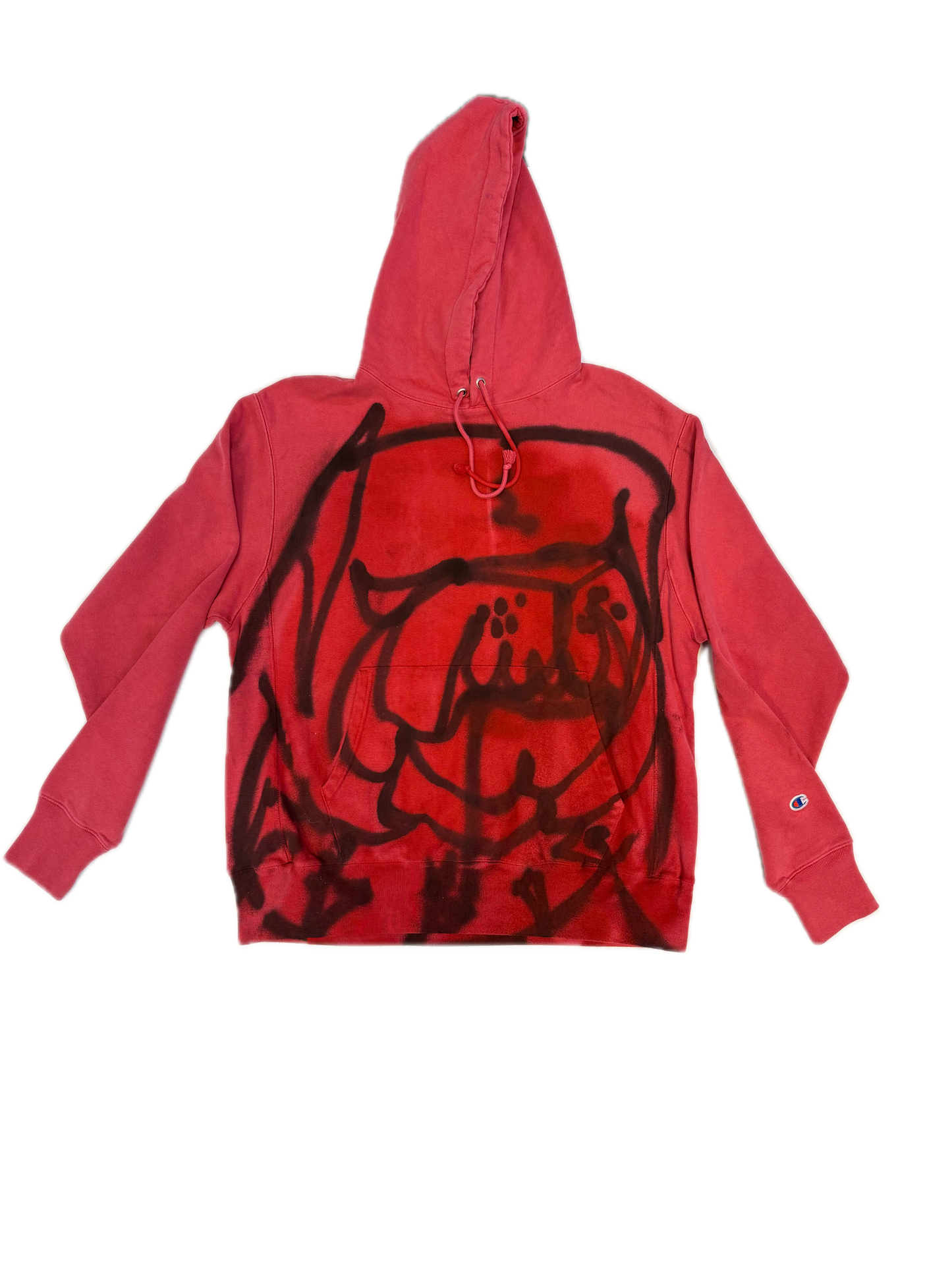 Hoodie rizzed by Guez - Dawg - Red - Adults Large