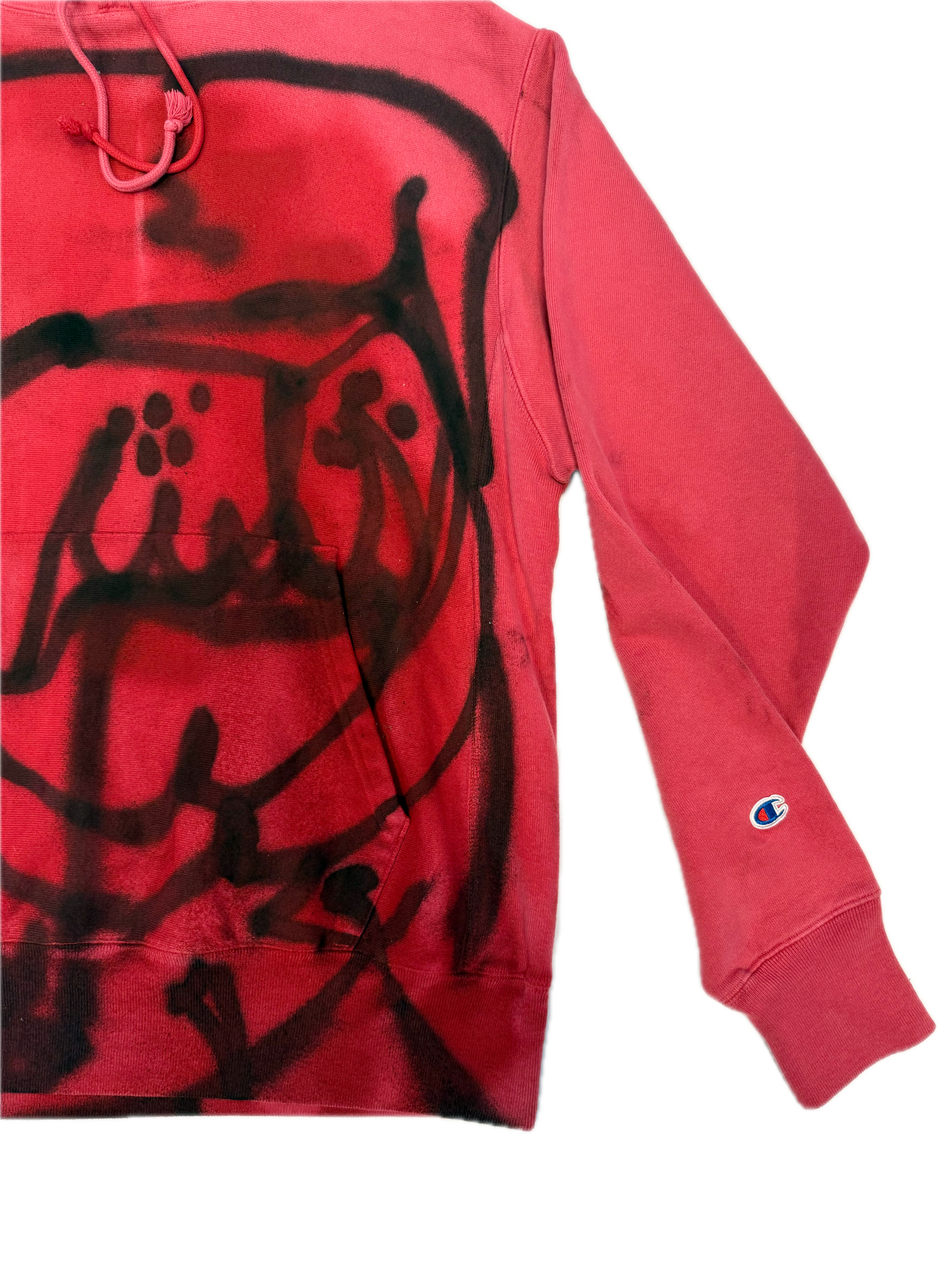 Hoodie rizzed by Guez - Dawg - Red - Adults Large