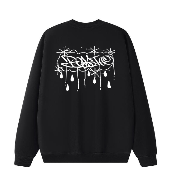 Crew Neck Pull Over - ROSSI MISSION SF MUNI & TAG - Black