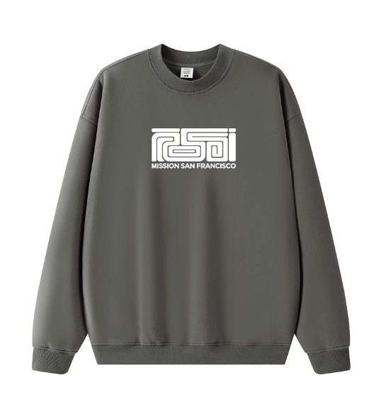 Crew Neck Pull Over - ROSSI MISSION SF MUNI & TAG - Grey