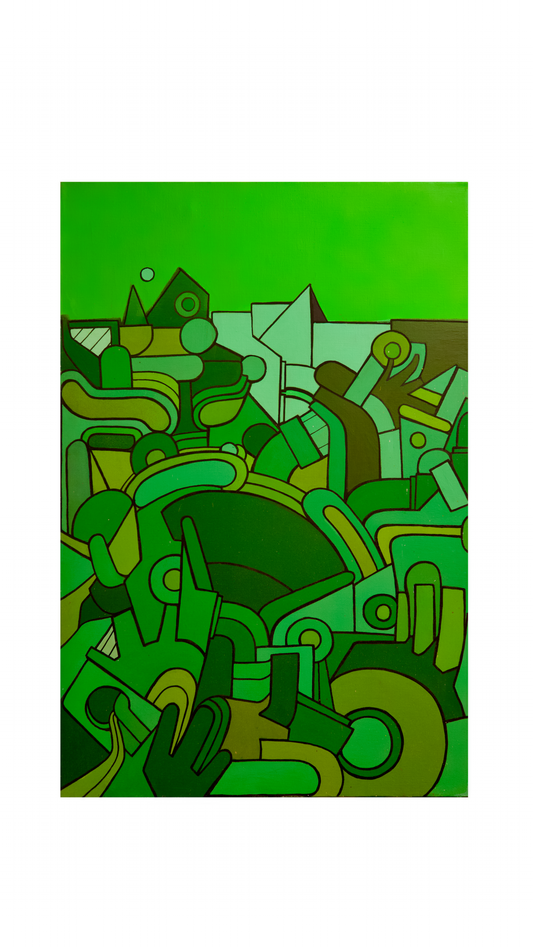 "Green Mixed Media" Johnny Ace Original