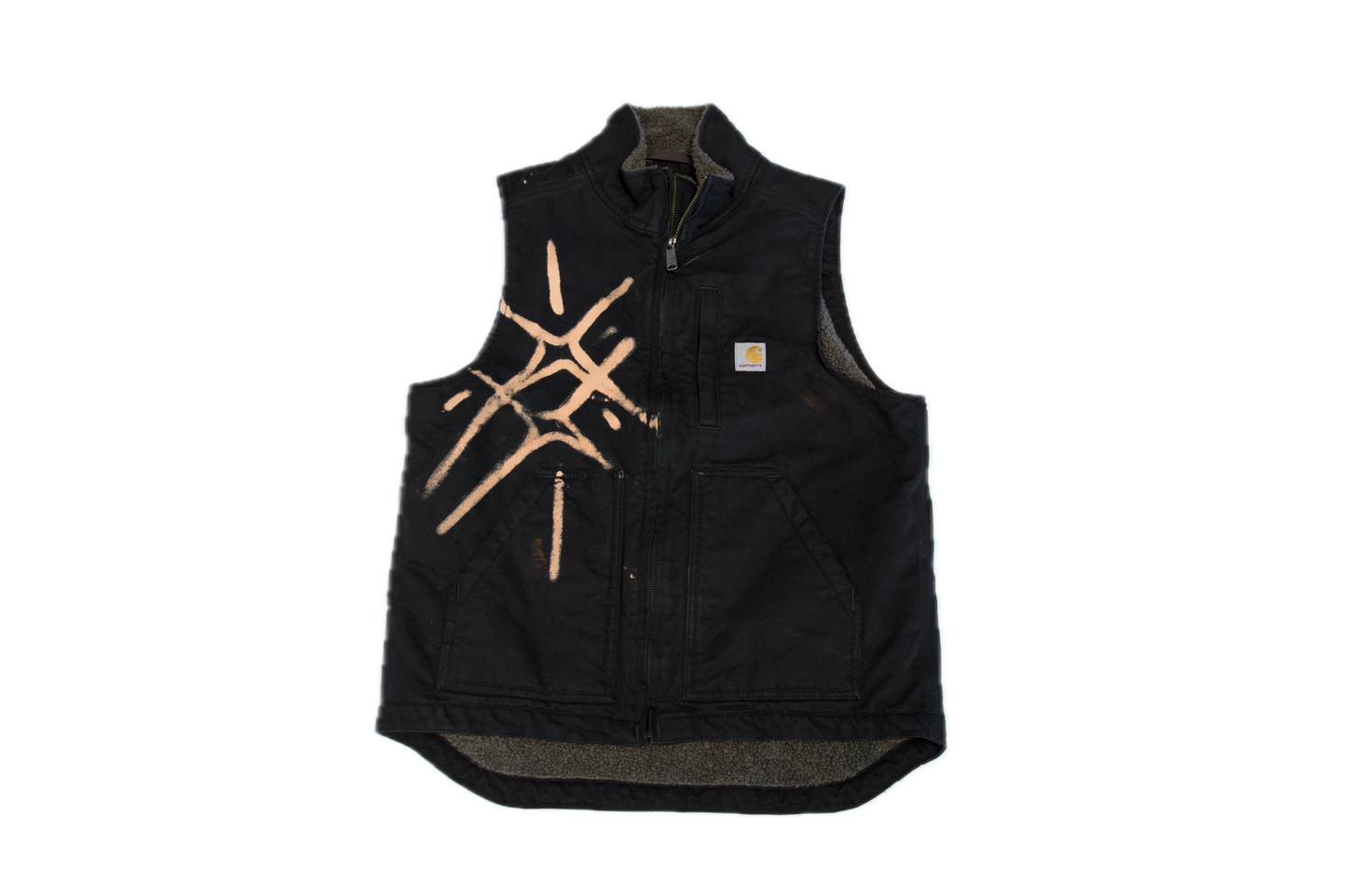 Sleeveless Rugged Outwear Vest rizzed by Guez - Sparkle / Dawg on fire - Adults Small