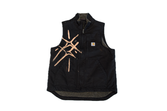 Sleeveless Rugged Outwear Vest rizzed by Guez - Sparkle / Dawg on fire - Adults Small