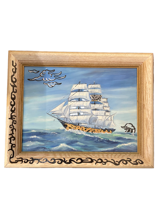 SAVIE Boat on Canvas