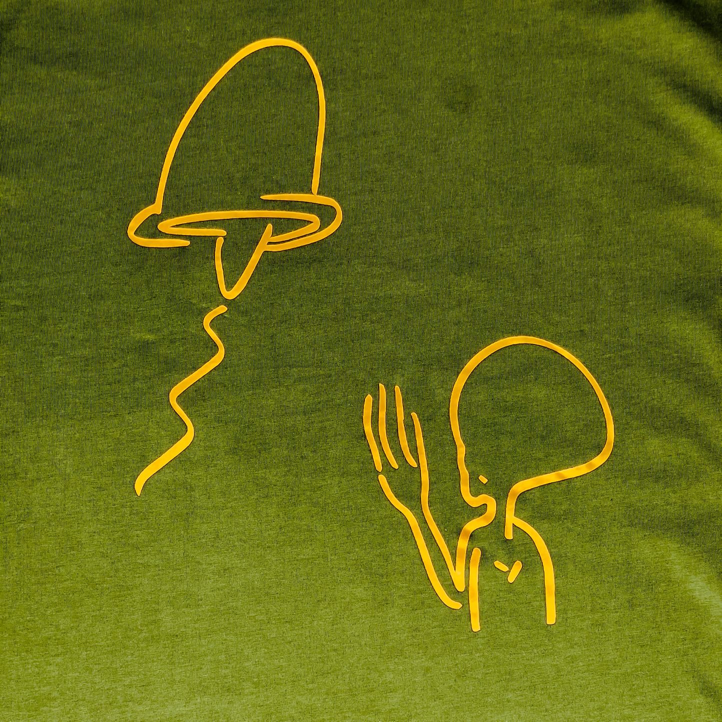 Crew Neck Tee - UFO - Green / Orange