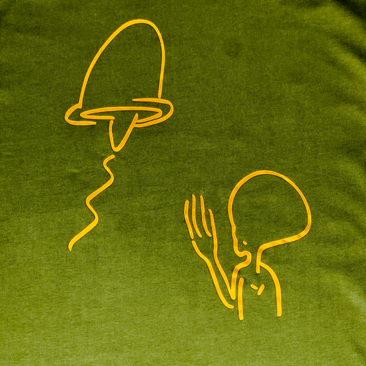 Crew Neck Tee - UFO - Green / Orange
