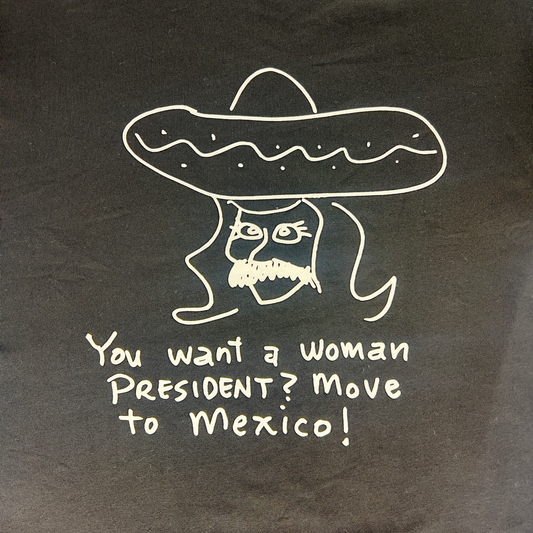 Crew Neck T-Shirt - Mexican President - Black