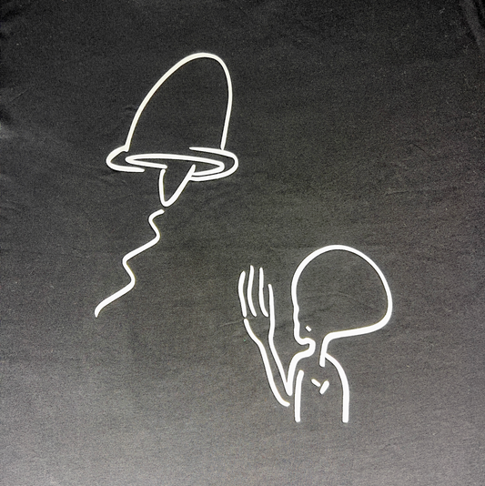 Crew Neck Tee - UFO - Black