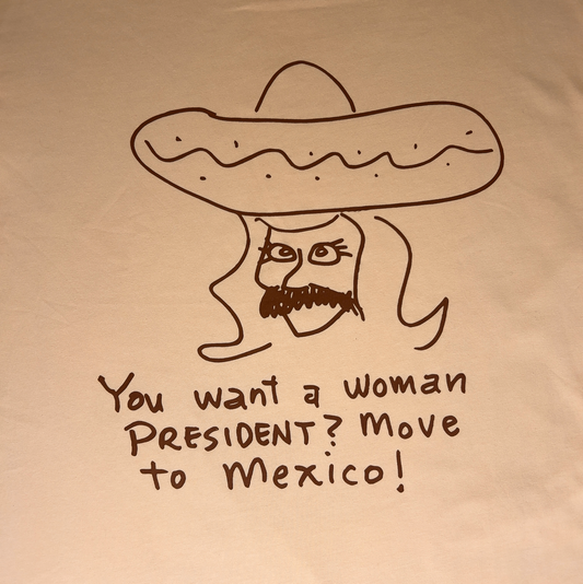 Crew Neck T-Shirt - Mexican President - Beige