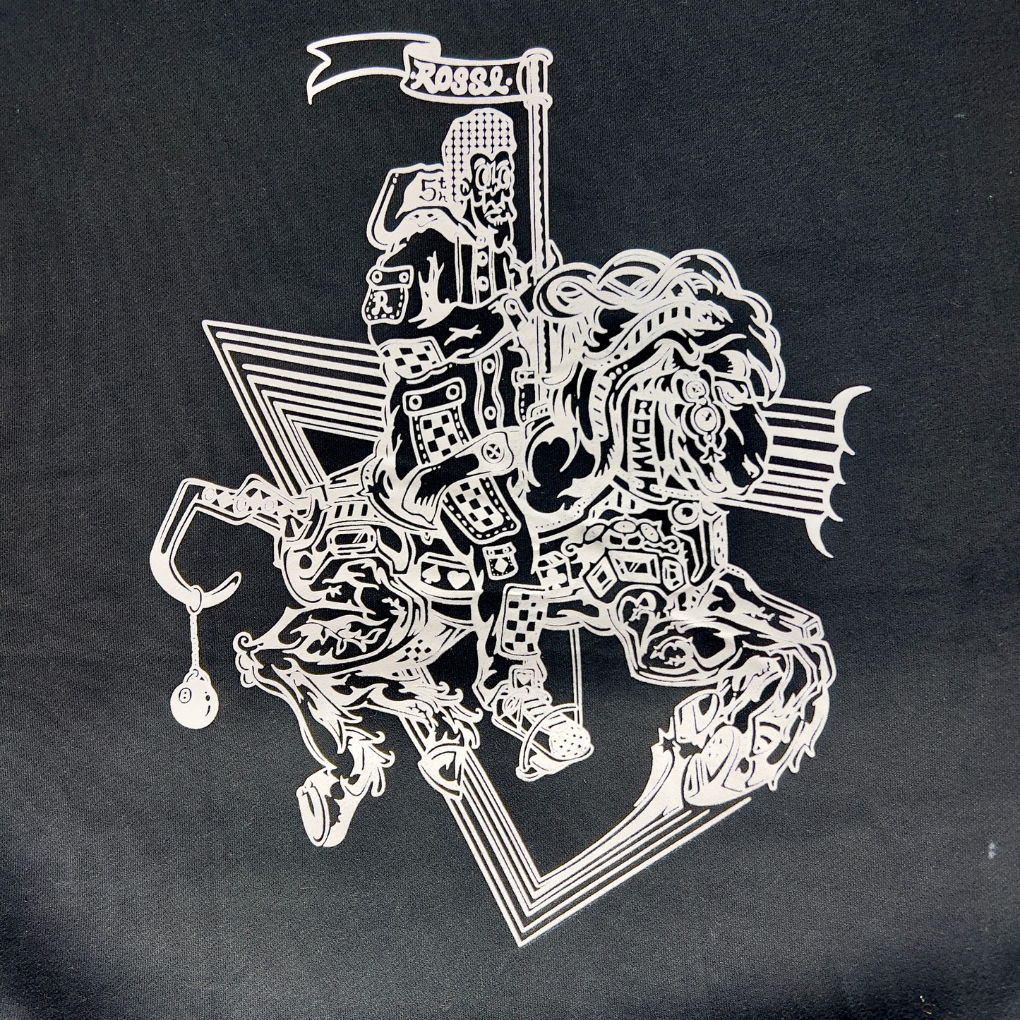 Crew Neck Pull Over - I <3 the bay & Carrousel Horse Rider - Grey