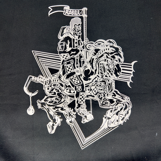 Crew Neck Pullover - Carrousel Rider - Black