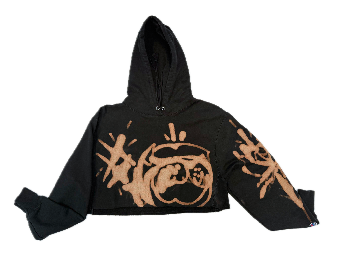 Crop top Hoodie Rizzed by Guez -Sparkle/Dog (S)