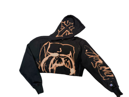 Crop Top Hoodie rizzed by Guez - Dawg/Cross - (S)