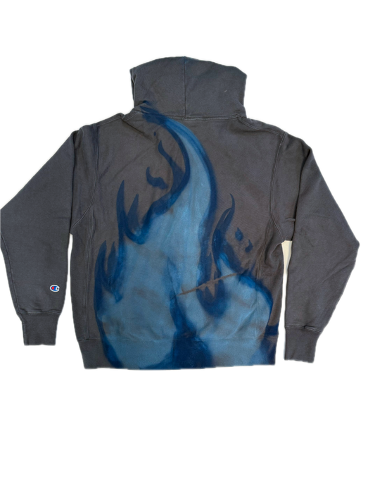 Hoodie rizzed by Guez - Fire - Gray - Adults Small