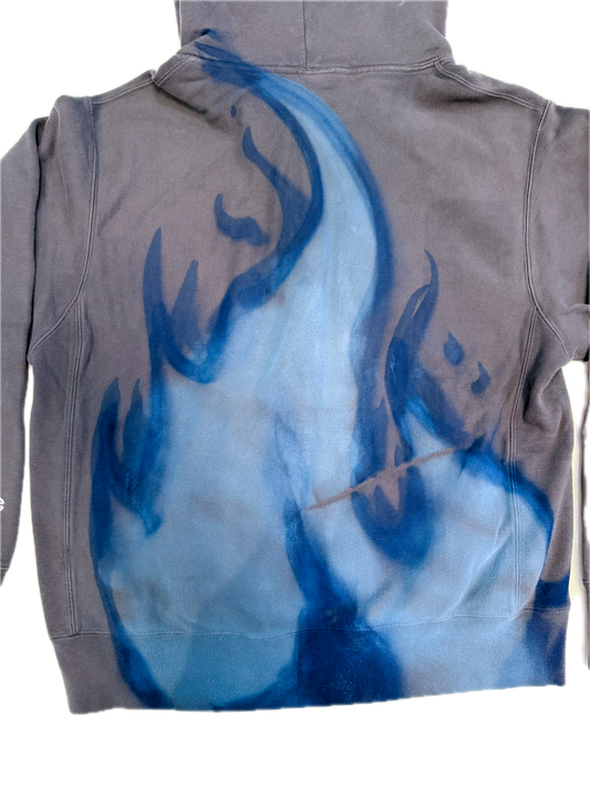 Hoodie rizzed by Guez - Fire - Gray - Adults Small