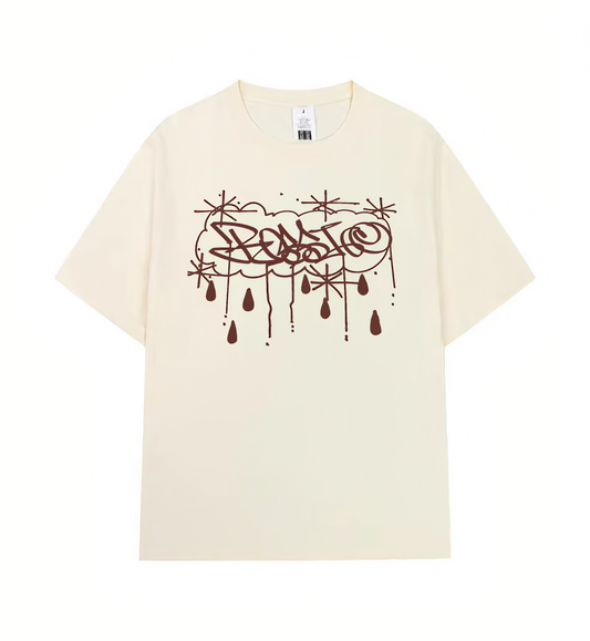 Crew Neck T-Shirt - Rossi Tag - Beige