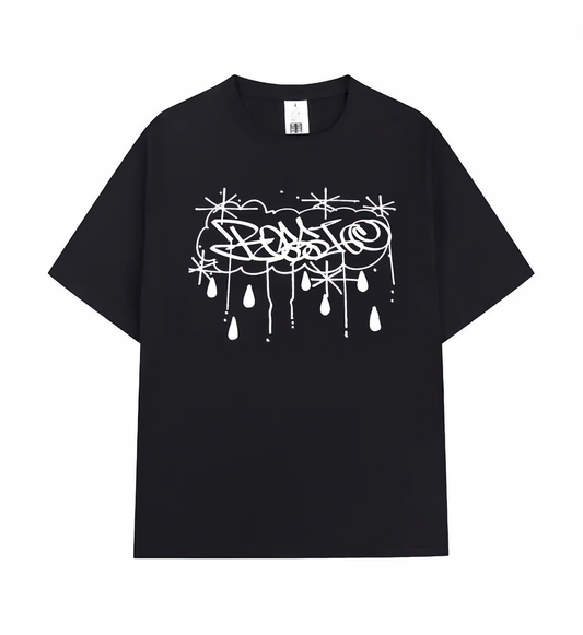 Crew Neck T-Shirt - Rossi Tag - Black