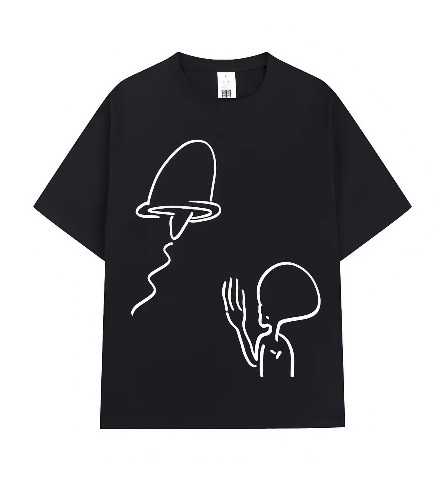 Crew Neck Tee - UFO - Black