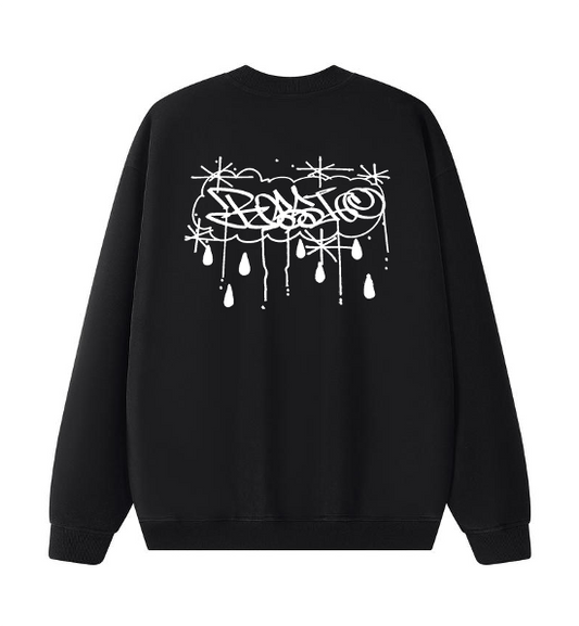 Crew Neck Pull Over - ROSSI MISSION SF MUNI & TAG - Black