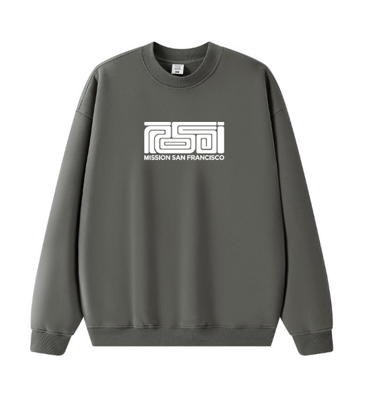 Crew Neck Pull Over - ROSSI MISSION SF MUNI & TAG - Grey