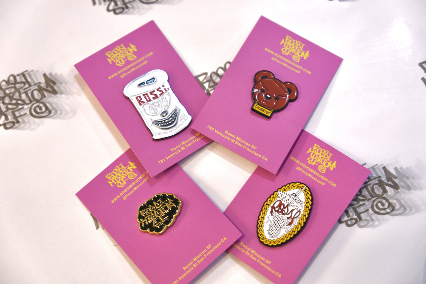 Rossi Gold Logo Pin