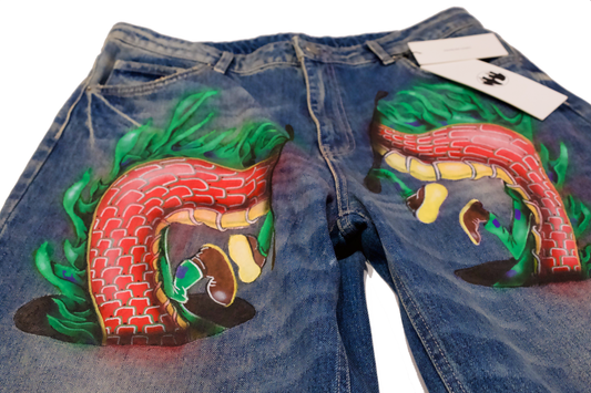 Bler Dragon Pearled Ivory Jeans